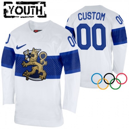 Finnland Trikot Custom 2022 Winter Olympics Weiß Authentic - Kinder